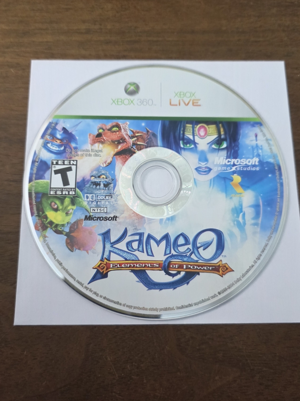 Microsoft Xbox 360 Kameo Elements Of Power Game Disc